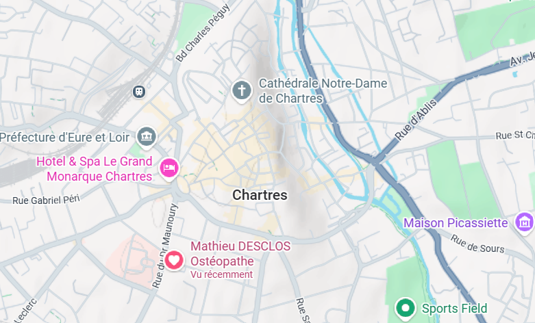 Map osteopathe chartres